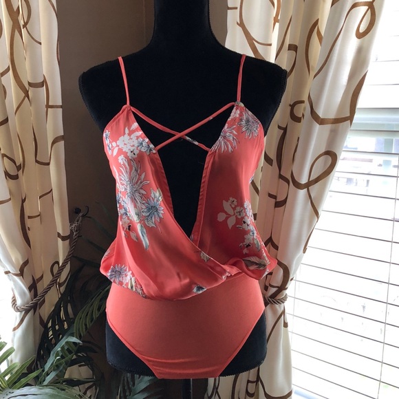 Solemio Other - Only one medium left orange bodysuit silk